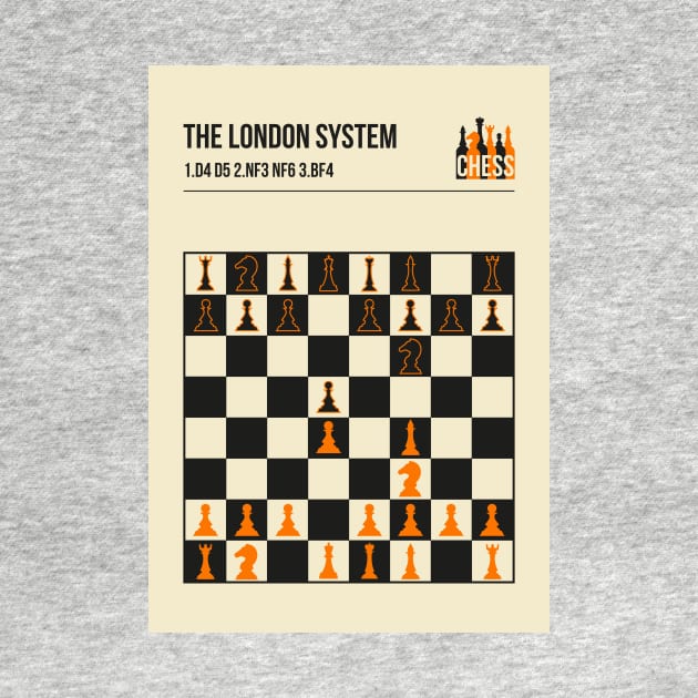 The London System Vintage Chess Opening Art by jornvanhezik